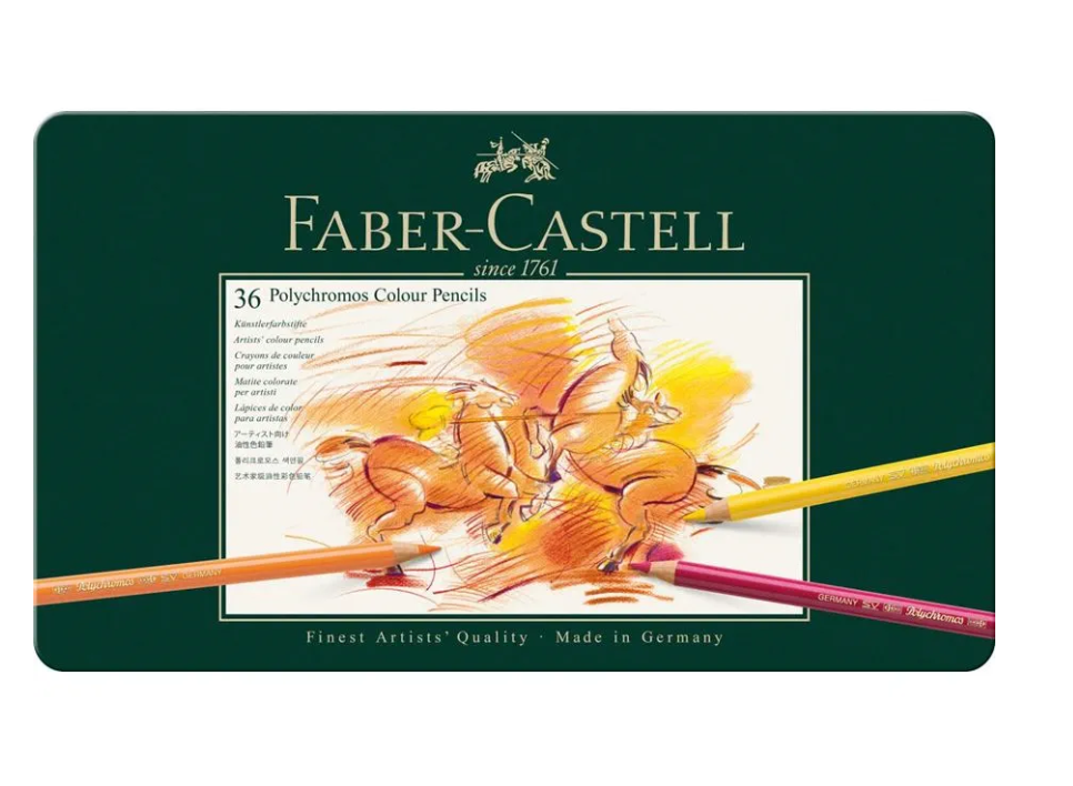 Lápices de colores Faber Castell Polychromos 36 colores en caja metálica