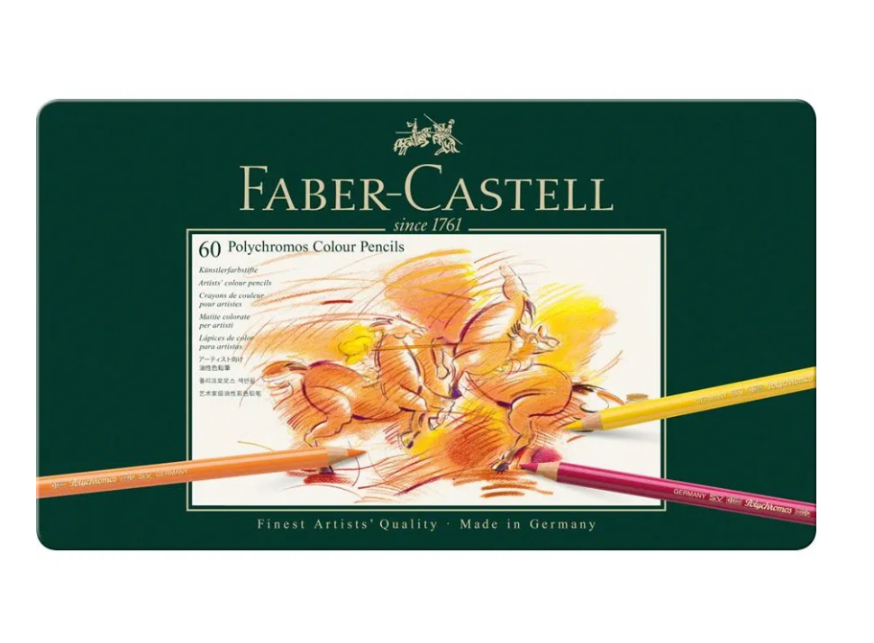 Lápices de colores Faber Castell Polychromos 60 colores en caja metálica