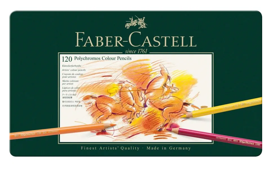 Lápices de colores Faber Castell Polychromos 120 colores en caja metálica